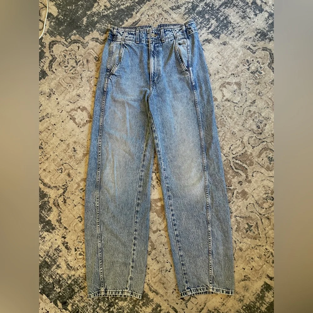 Apiece Apart Blue Wide Leg Jeans - Picture 5 of 10